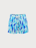 Blue Geometric Men's 5" Beach Swimming Trunks