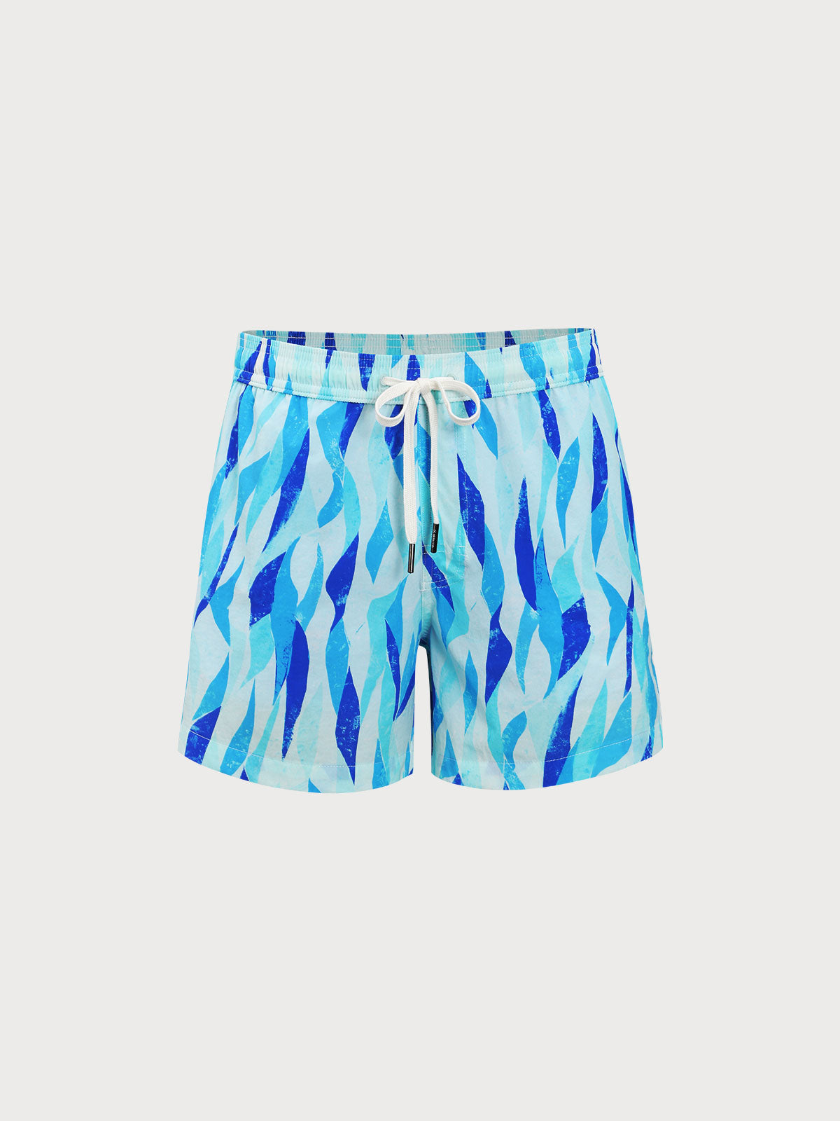 men_-s-woven-nylon-blend-swim-shorts-sustainable-men_s_shorts-d0hrda Blue Geometric Men's 5" Beach Swimming Trunks - Image 1
