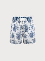 The Blue Floral Beach Men's 5" Swimming Trunks - Image 7