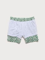 The Green Geometric Beach Men's 5" Swimming Trunks - Image 3