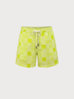 The Fluorescent Green Beach Men's 5" Swimming Trunks
