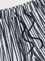 Hapnix® - The Zebra Stripe Men's 5" Swim Trunks - Image 3