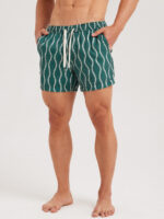 Hapnix® - Men's Green 5" Swim Trunks