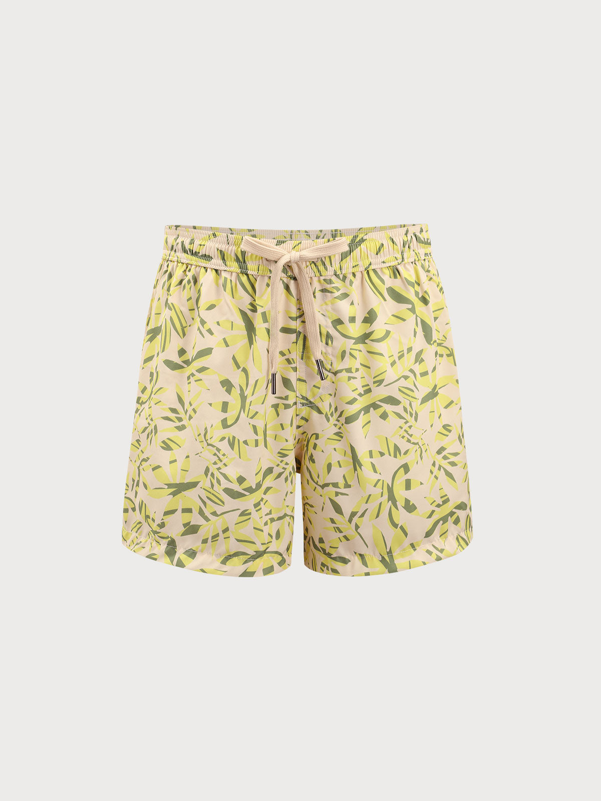 men_-s-woven-polyester-spandex-swim-shorts-yellow-sustainable-men_s_beach_shorts-daymw4 The Banana Leaves Beach Men's 5" Swimming Trunks - Image 1