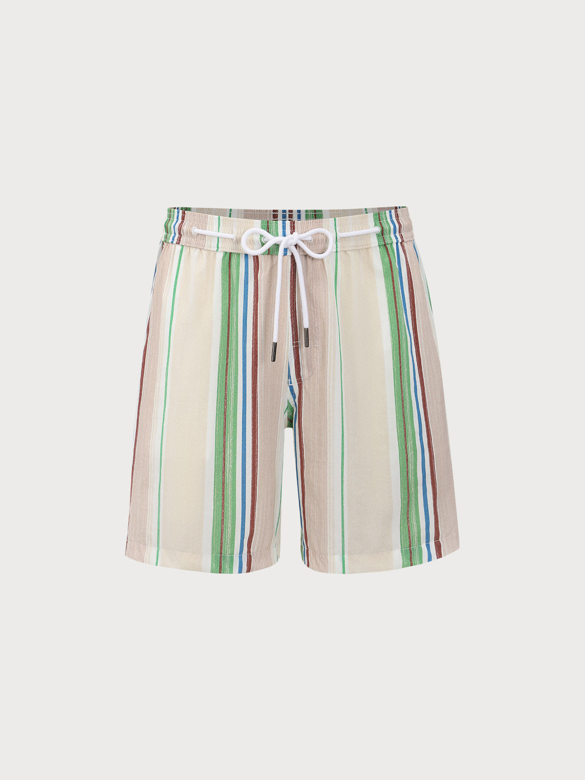 men_s-woven-blend-swim-shorts-sustainable-men_s_beach_shorts-afahdo Hapnix® - The Khaki Men's 7" Swim Trunks - Image 1