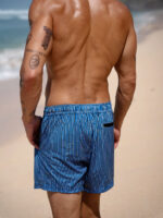Hapnix® - The Blue Stripe Men's 5" Swim Trunks - Image 3