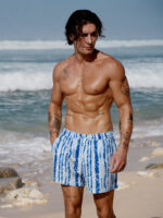 Hapnix® - The Blue Wave Men's 5" Swim Trunks - Image 5