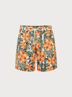 Hapnix® - The Orange Floral Men's 7" Swim Trunks - Image 6