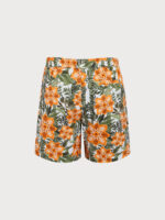 Hapnix® - The Orange Floral Men's 7" Swim Trunks - Image 7