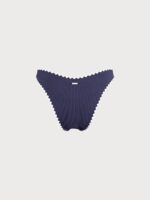 Navy Contrast Stitch Bikini Bottom - Image 10