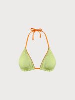 Orange Reversible Halter Triangle Bikini Top - Image 9
