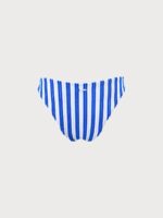 Navy Plush Texture Stripe Bikini Bottom - Image 7