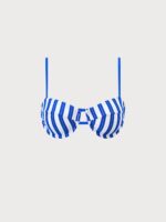 Plush Texture Stripe Underwire Bikini Top - Image 7