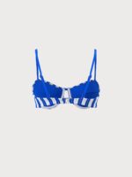 Plush Texture Stripe Underwire Bikini Top - Image 8