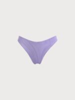 Light Purple Solid Low Waisted Bikini Bottom - Image 6