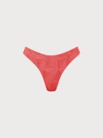 Red Jacquard Bikini Bottom - Image 5