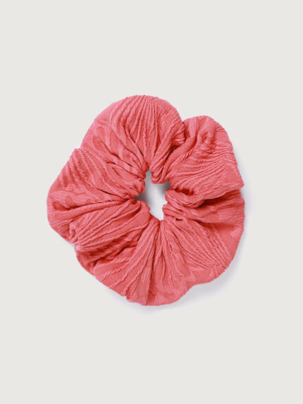 Red Jacquard Scrunchie