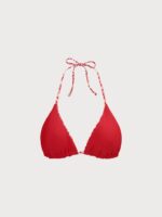 Red Reversible Floral Halter Bikini Top - Image 10
