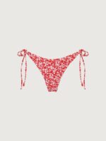 Red Reversible Tie Floral Bikini Bottom - Image 5