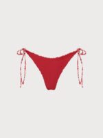 Red Reversible Tie Floral Bikini Bottom - Image 6