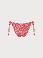Red Reversible Tie Floral Bikini Bottom - Image 7