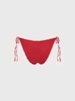 Red Reversible Tie Floral Bikini Bottom - Image 8