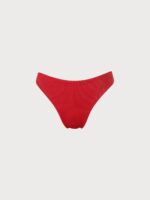Red Solid Low Waisted Bikini Bottom - Image 6