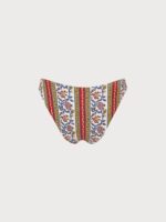 Burgundy Reversible Floral Bikini Bottom - Image 8