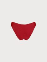 Burgundy Reversible Floral Bikini Bottom - Image 9