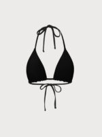 ECONYL® Black Halter Triangle Bikini Top - Image 8