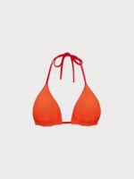 ECONYL® Red Reversible Halter Triangle Bikini Top - Image 11