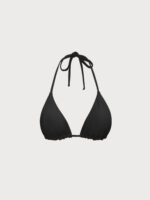 ECONYL® Black Halter Triangle Bikini Top - Image 7