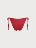 ECONYL® Red Reversible Tie Bikini Bottom - Image 9
