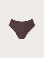 Coffee Ribbed Seam Full Coverage Bikini Bottom - Image 7