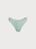 Cyan Solid Low Waisted Bikini Bottom - Image 6