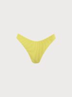 Yellow Solid Low Waisted Bikini Bottom - Image 5