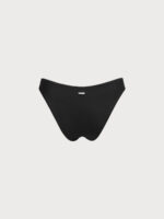 ECONYL® Black Solid Low Waisted Bikini Bottom - Image 6