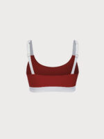 Red Contrast Cutout Plus Size Bikini Top - Image 6