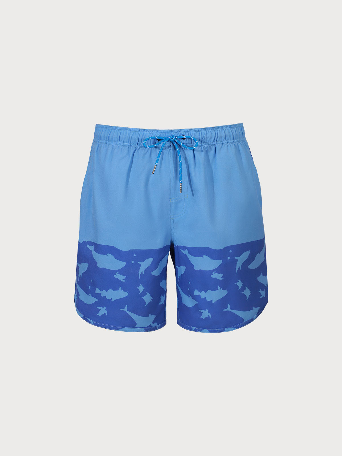 t-h-e-sea-animal-print-beach-swimming-trunks-blue-sustainable-men_s_shorts-aveynv The Blue Print Beach Men's 7" Swimming Trunks - Image 1