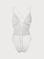 Textured Cutout One Piece Swimwear - Image 11