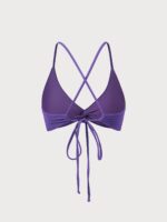 Purple Twist Cross Back Bikini Top - Image 5