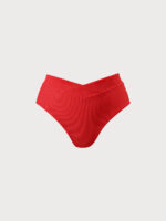 Red V-Cut Plus Size Bikini Bottom - Image 6
