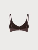 Coffee V-Neck Ribbed Bikini Top - Image 7