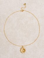 Gold Copper Sunflower Necklace - Image 3