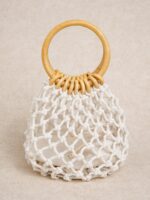 White Knitted Cotton Bag - Image 5