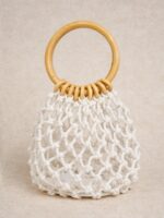 White Knitted Cotton Bag - Image 4