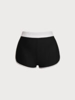 Black Contrast Full Coverage Plus Size Bikini Bottom - Image 6