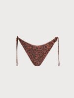 Leopard Print Lurex Tie Bikini Bottom - Image 6