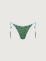 Dark Green Contrast Tie Bikini Bottom - Image 5