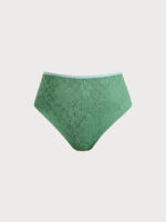 Dark Green Contrast Plus Size Bikini Bottom - Image 6